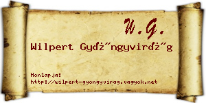 Wilpert Gyöngyvirág névjegykártya